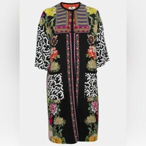 ETRO - Multicolored Printed Crepe Long Open Tunic - Small (IT 40)